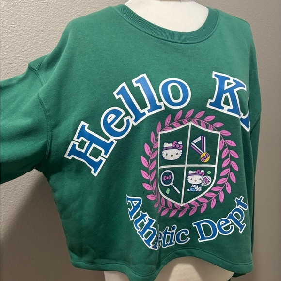 Hello Kitty Green Athletic Dept Sweatshirt - Picture 2 of 4